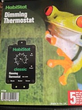 Habistat Dimming Thermostat 600W Black Classic Range Reptile Dimmer Stat