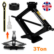 Scissor Jack Lift 3 Ton Tonne Wind Up for Car Van Garage with Crank Speed Handle