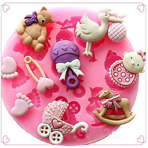 Baby shower silicone - shower, icing