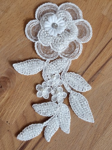 Heavy beaded lace - lace, applique
