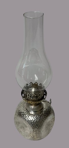 Antique small silver oil lamp - antique,