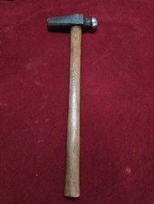 Vintage Forged Steel 3 Lb Long Handled Blacksmiths Hammer Hickory Handle
