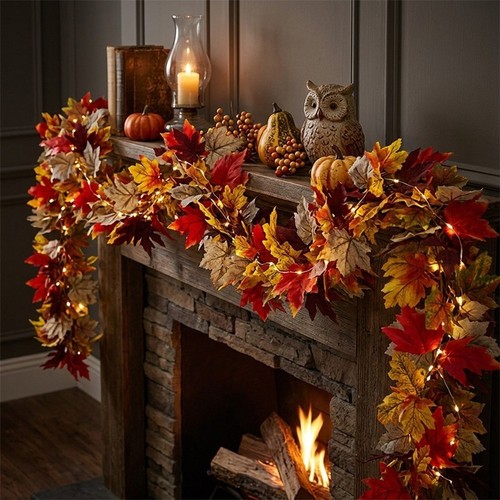 Faux maple leaf - maple, garland
