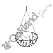 Hanging Baskets 12" 14" 16" 18" Liners Round Wire Jute Metal Green Planter Chain