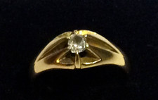 ANTIQUE 18CT GOLD 0.20 CT