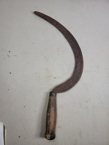 Vintage antique farm sickle - vintage,