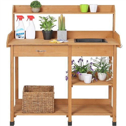 Potting bench garden - potting,