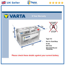 Car Battery F18 Varta 110 800A