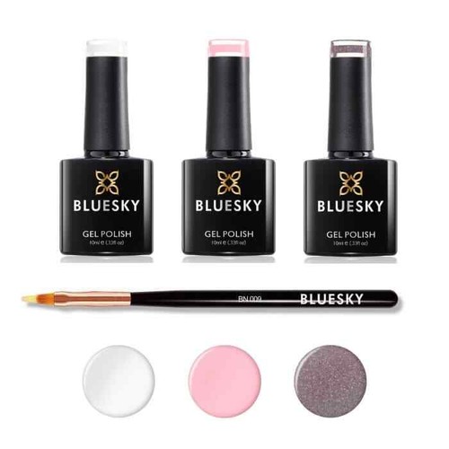 Bluesky french ombré nail art - bluesky,