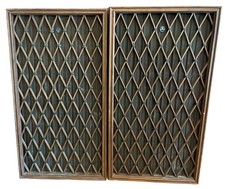 Pioneer CS-77A Vtg 70s Speaker System Lattice Grill Walnut Wood Finish Pair (2)