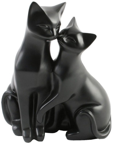 Pair black cats ornament - pair,