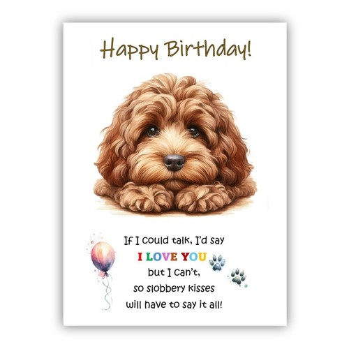 Birthday day card - birthday, dog