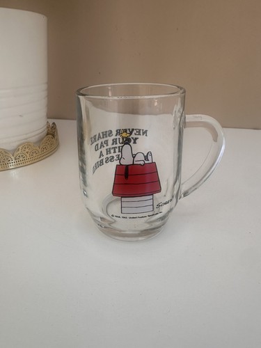 Vintage peanuts snoopy glass - vintage,