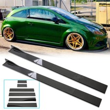 78.7'' Side Skirt Splitter Lip Rocker Panel Carbon For Vauxhall Corsa Astra VXR