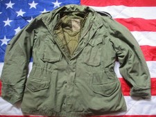 genuine US ARMY ISSUE VIETNAM WAR OG 107 M65 COAT COMBAT jacket & liner L- xl