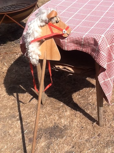 Vintage wooden hobby horse - wooden,