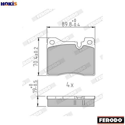 Brake pad set disc - brake,