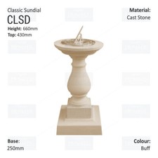 Classic Sundial Cast Stones - Three Colours