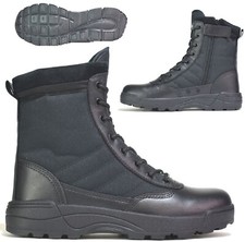 MENS POLICE TACTICAL LADIES MILITARY BOOTS ARMY COMBAT SECURITY WORK SHOES 3-11