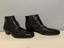 Genuine Snakeskin Boots Size 9 Men’s Brown Pre Owned Good Condition