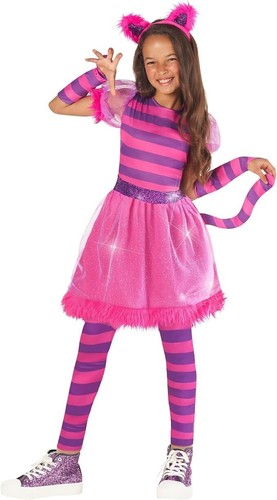 Girls striped pink - striped, cat