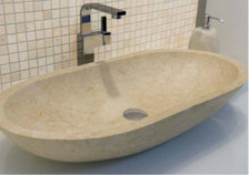 Polished Beige Oval Stone