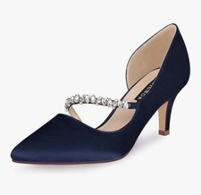 Women's Navy Blue Heel Shoes