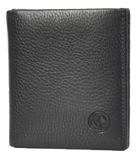 Real leather mens slim bifold - leather,