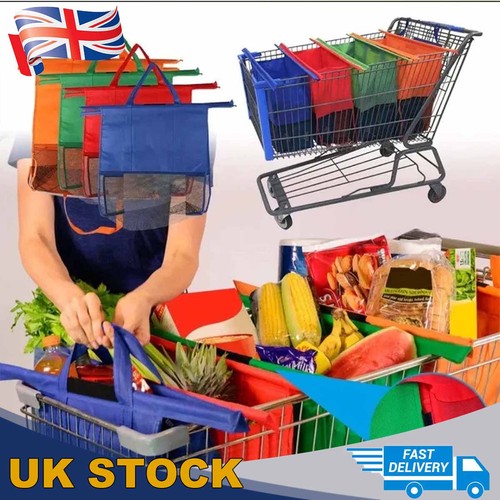 4pcs reusable trolley shopping - 4pcs,