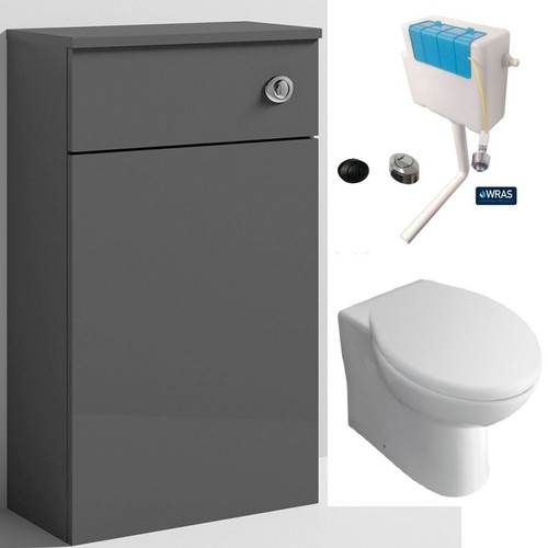 Back wall toilet concealed - back, to