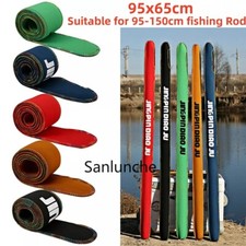 Elastic Fishing Rod Cotton Sleeve Sock Cover Case Storage Bag Protector 5 Colors