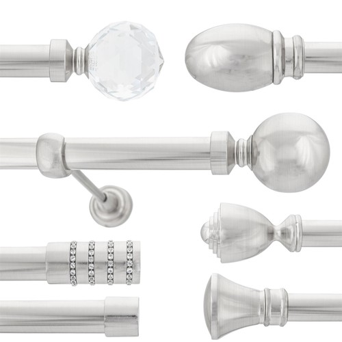 Metal curtain pole set 25mm - metal,