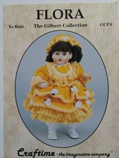 Original Vintage Dolls Clothes Knitting Pattern Flora Craftime GCP 4