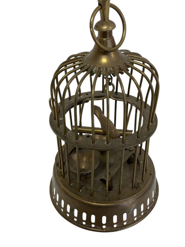 Vintage brass birdcage - vintage, with