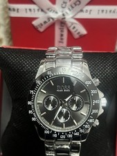 Silver with Black Dial Hugo Boss Watch Men's Watch