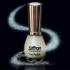 Saffron Iridescent GLITTER Nail Polish Crystal Top Coat #67 Lunar Lights