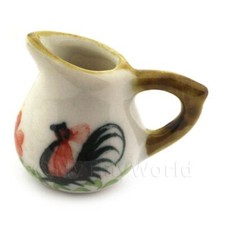 Dolls House Miniature Rounded Cockerel Motif Jug
