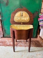 Antique Rare Morco scalloped sewing table 1930s restored