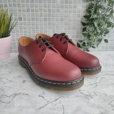 Dr Martens 1461 Smooth Leather Shoes. UK Size 8. Cherry Red
