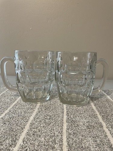 Vintage dimpled pint glass - pint,