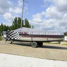 Wayfarer Dinghy Cover Sailing Dinghy Boat Cover with Adjustable Hull Straps Grey