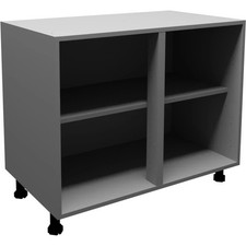 Kitchen 1000mm Base Unit Onyx Grey Carcass Without Doors Fully Assembled