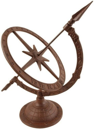 Cast iron garden sundial - cast,