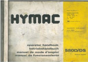 Hymac excavator 580d 580ds - hymac,