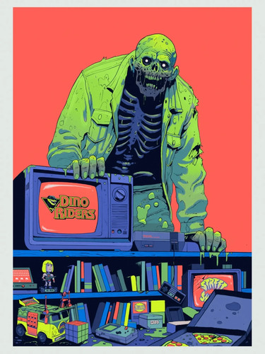 Zombie dino riders - riders, retro