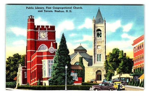 Postcard library first - postcard, nh