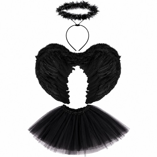 Dark black angel - angel, fairy