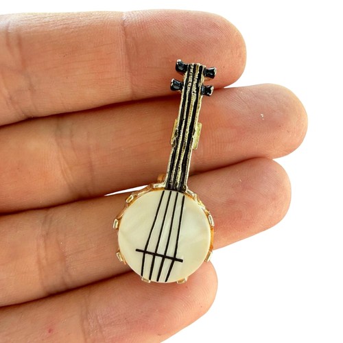 Vintage banjo brooch musical - vintage,