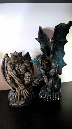 Gargoyle fantasy statues - 2x,