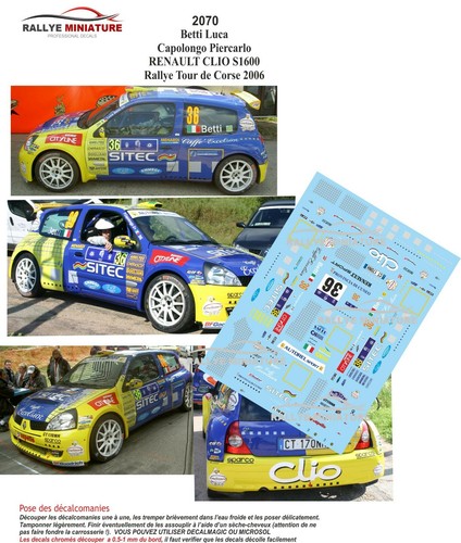 Decals ref 2070 - decals, 1/43